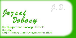 jozsef dobosy business card